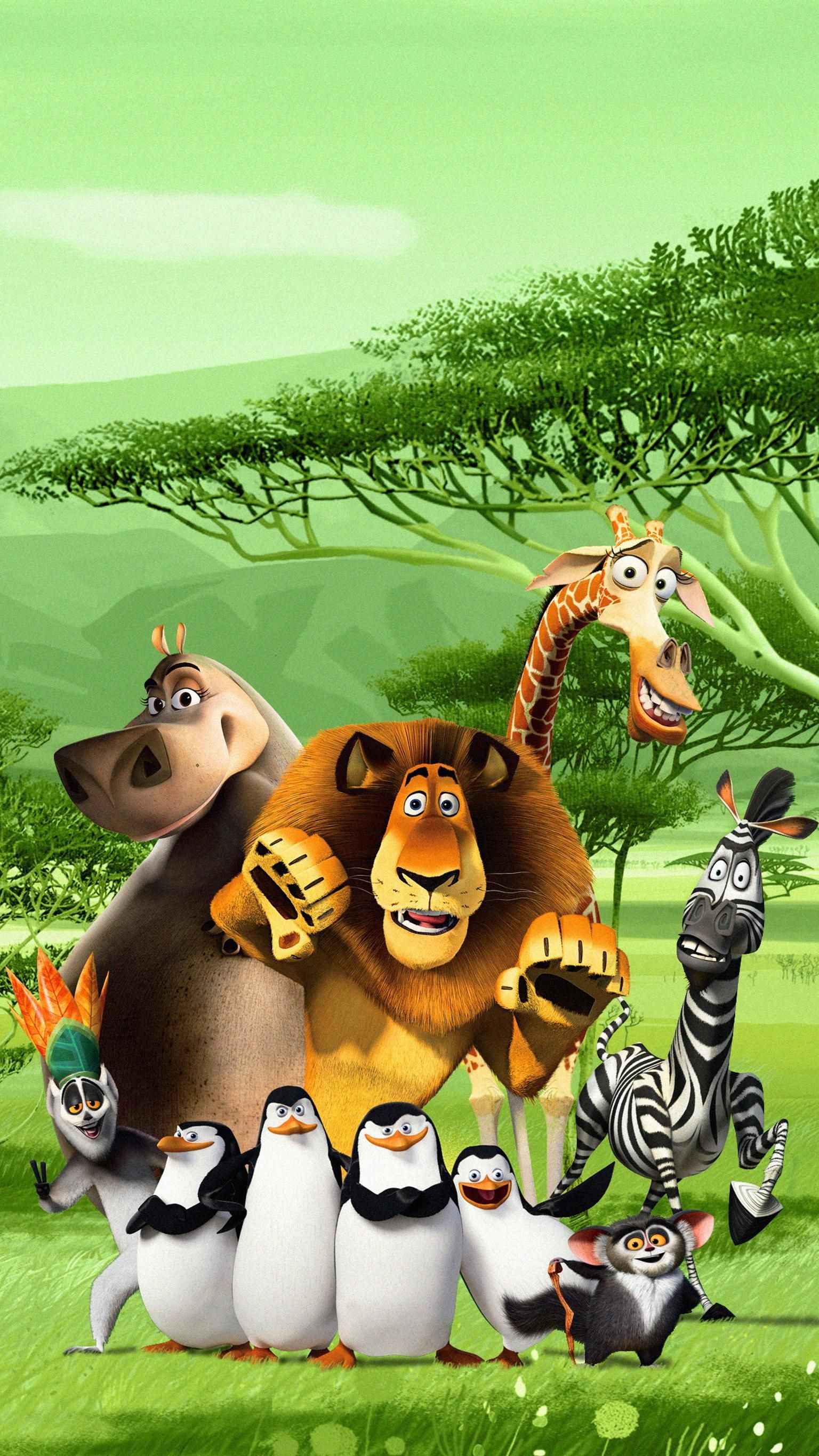 madagascar wallpaper,animated cartoon,terrestrial animal,cartoon,animation,wildlife