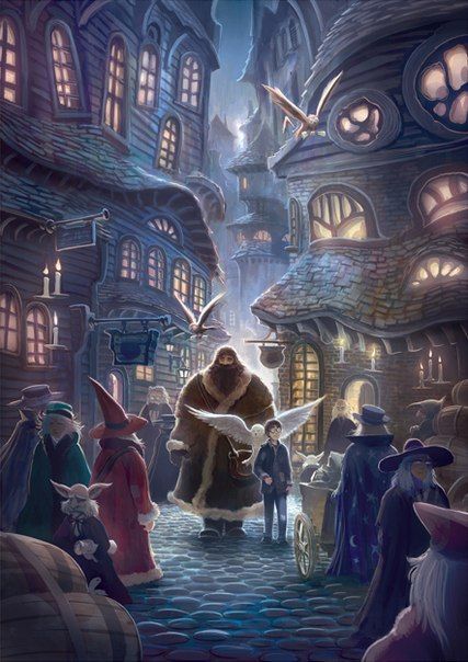 papier peint faire harry potter,lieux saints,art,illustration,la peinture,arts visuels