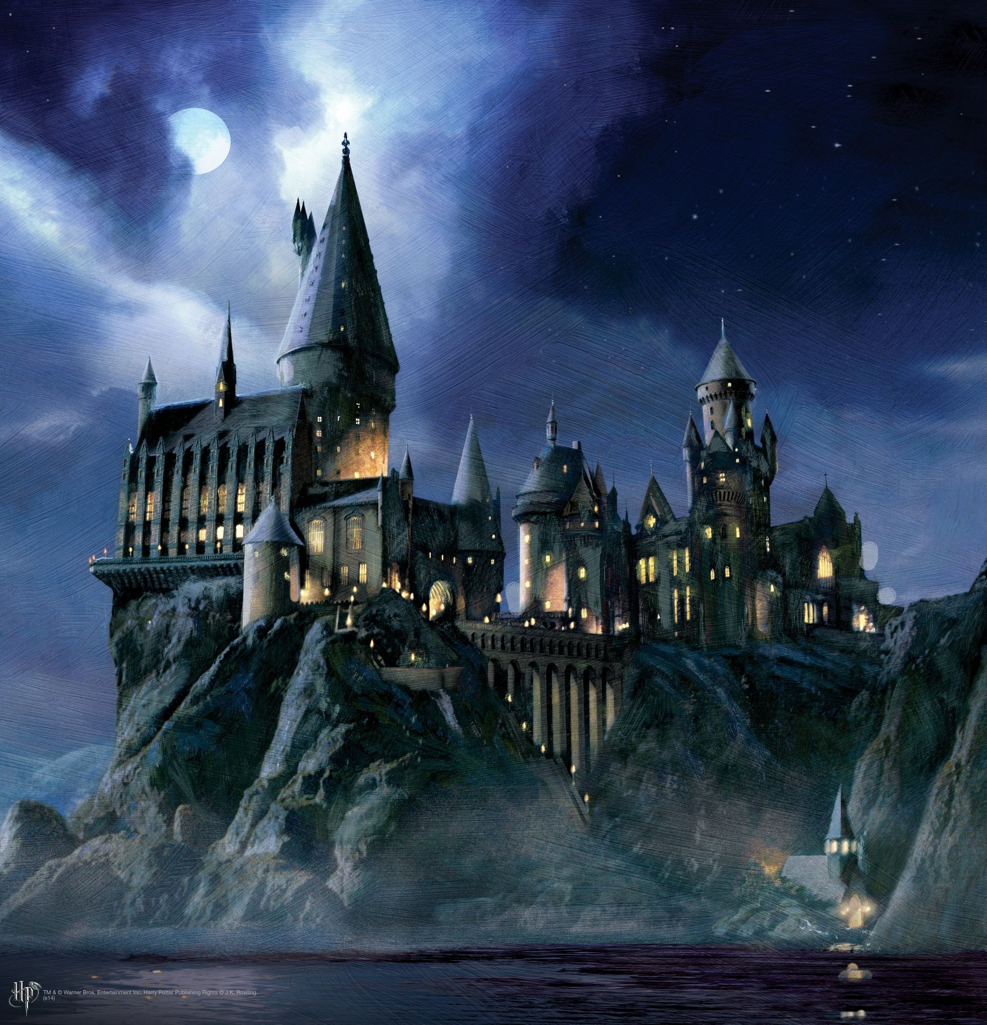 papier peint faire harry potter,ciel,château,château d'eau,jeux,oeuvre de cg