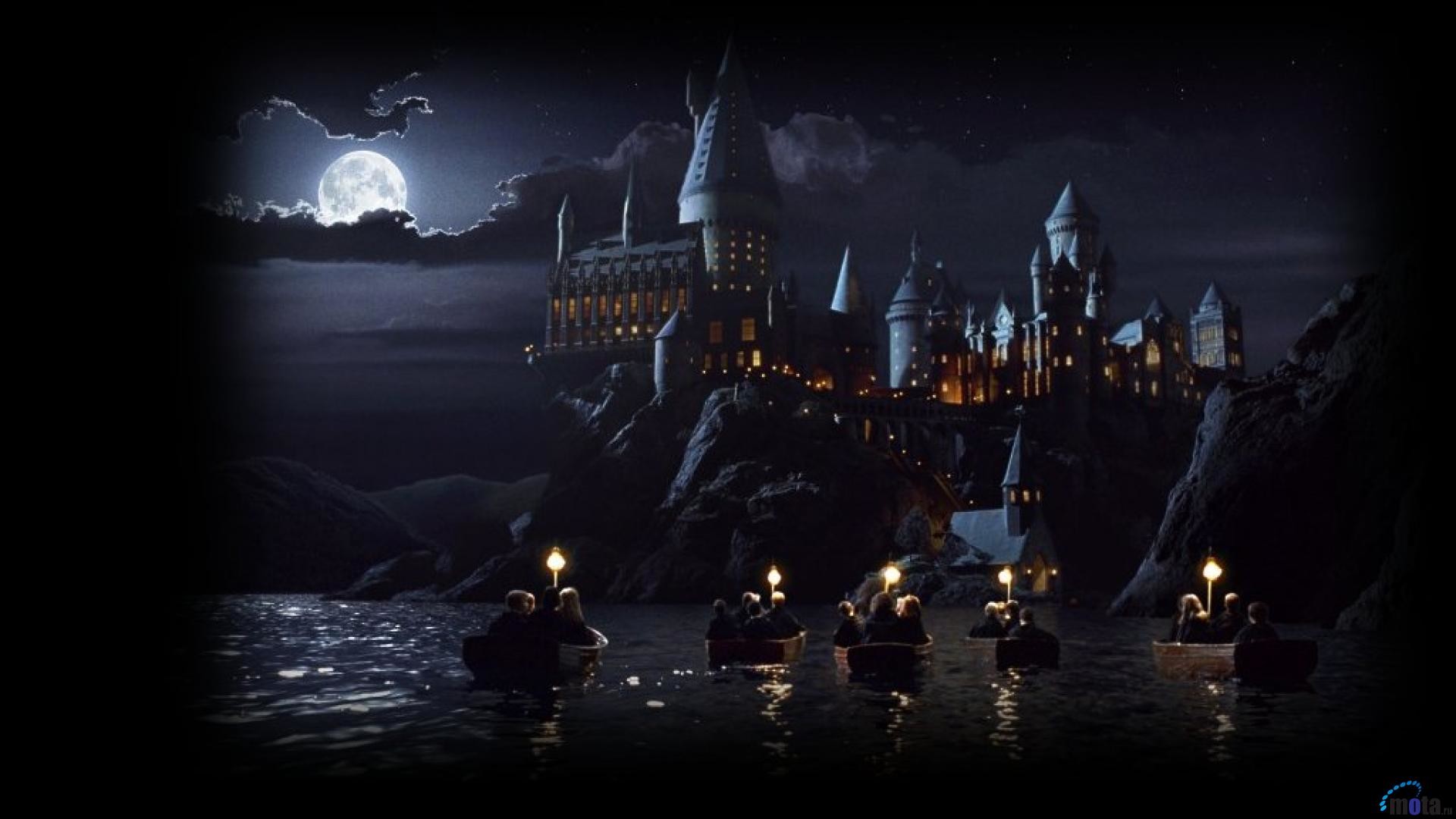 fondo de pantalla en vivo de hogwarts,cielo,oscuridad,medianoche,noche,cg artwork