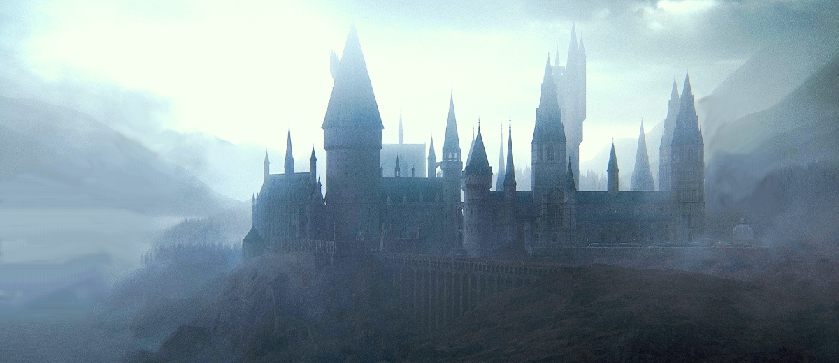 fondo de pantalla en vivo de hogwarts,atmósfera,mañana,aguja,castillo,cielo