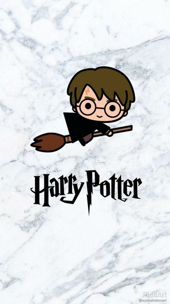 harry potter cute wallpaper,cartoon,text,illustration,animated cartoon,font