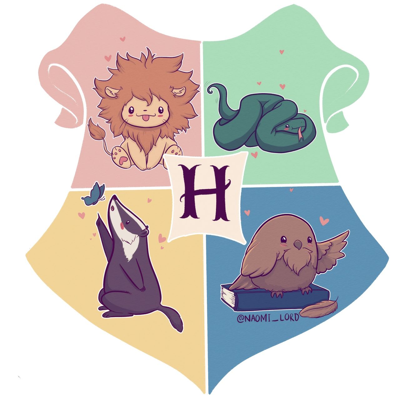 Cute Harry Potter House Mascots WallpaperUse