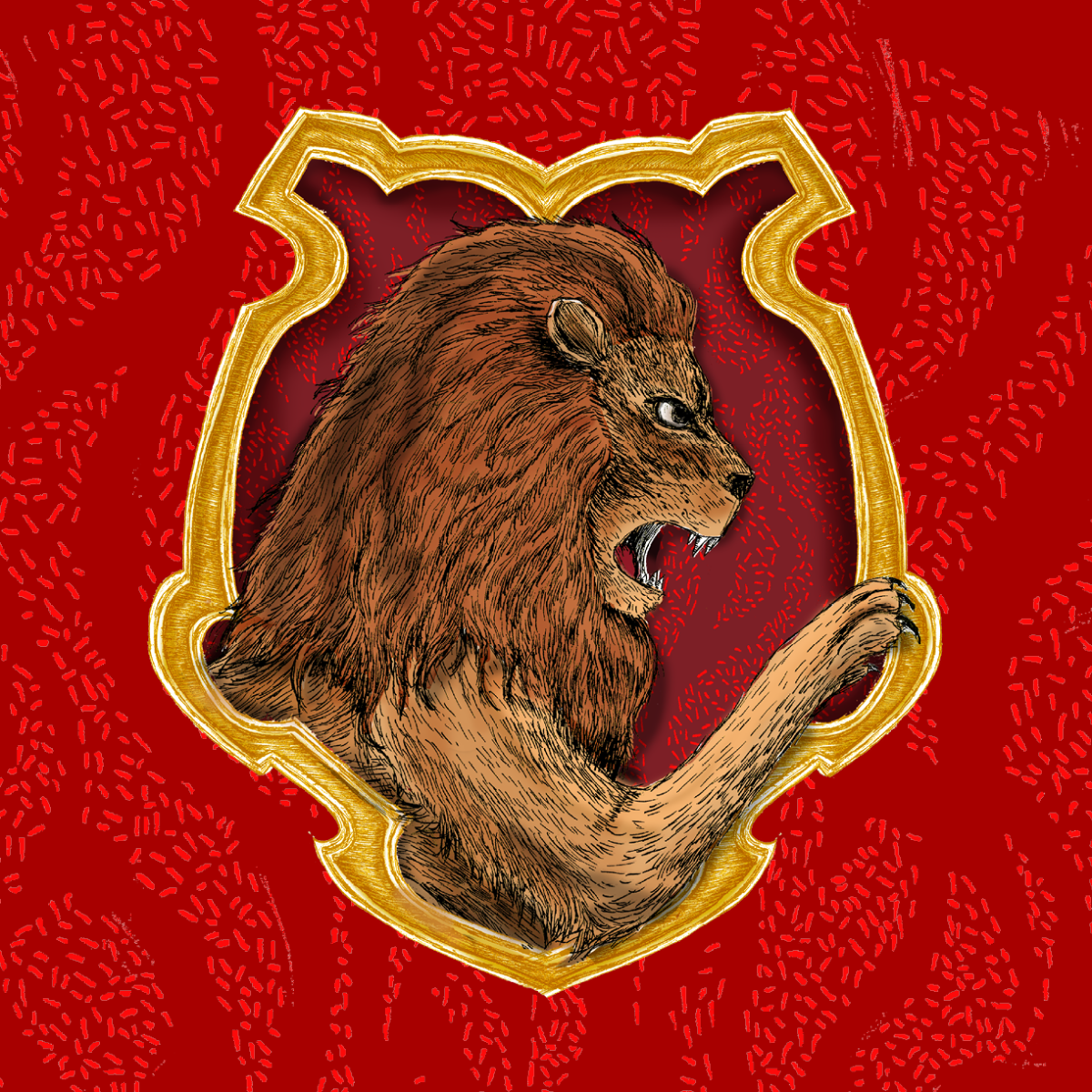 harry potter gryffindor wallpaper,lion,illustration,felidae,big cats,art