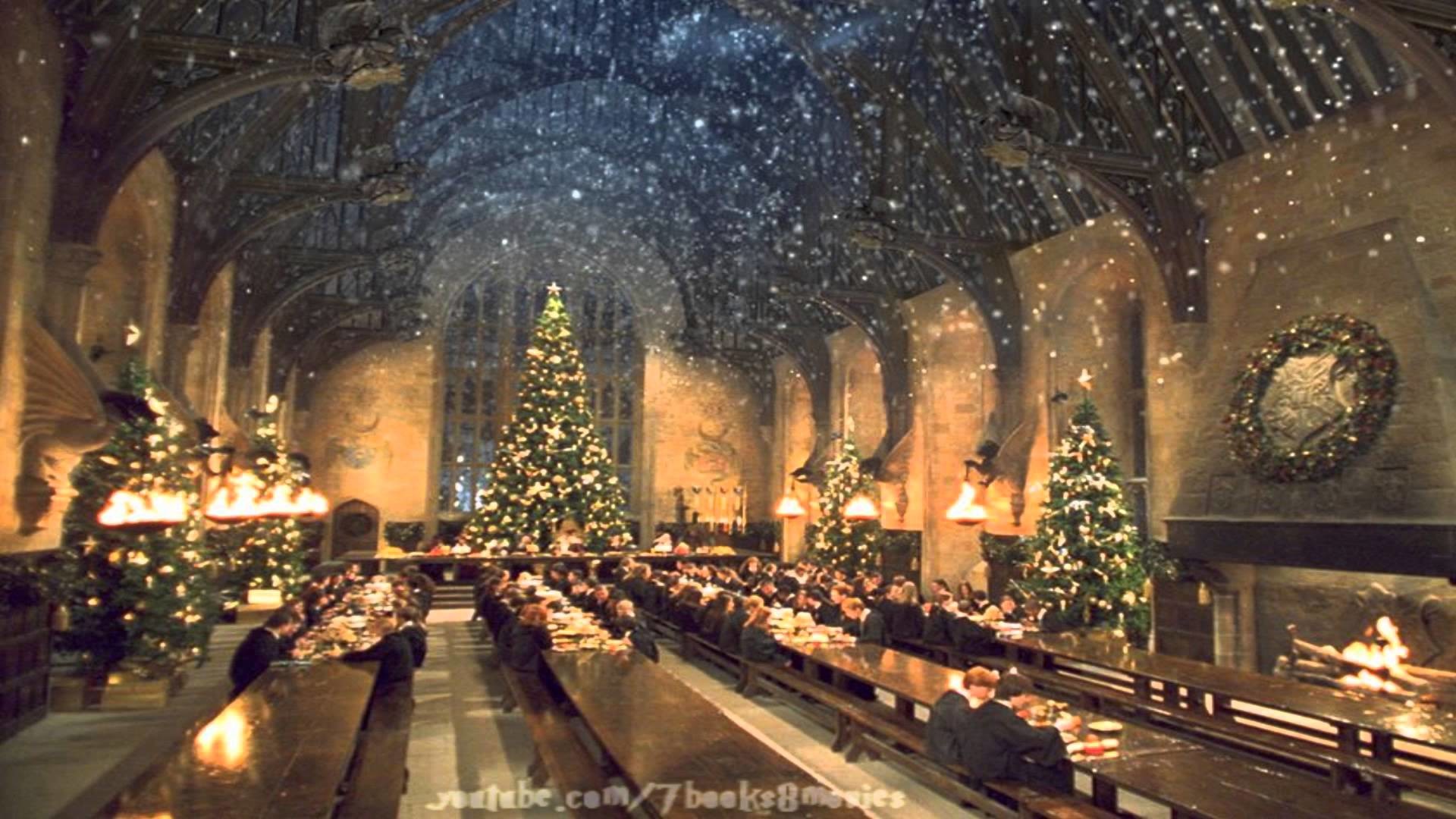 harry potter christmas wallpaper,landmark,architecture,lighting,metropolitan area,tree