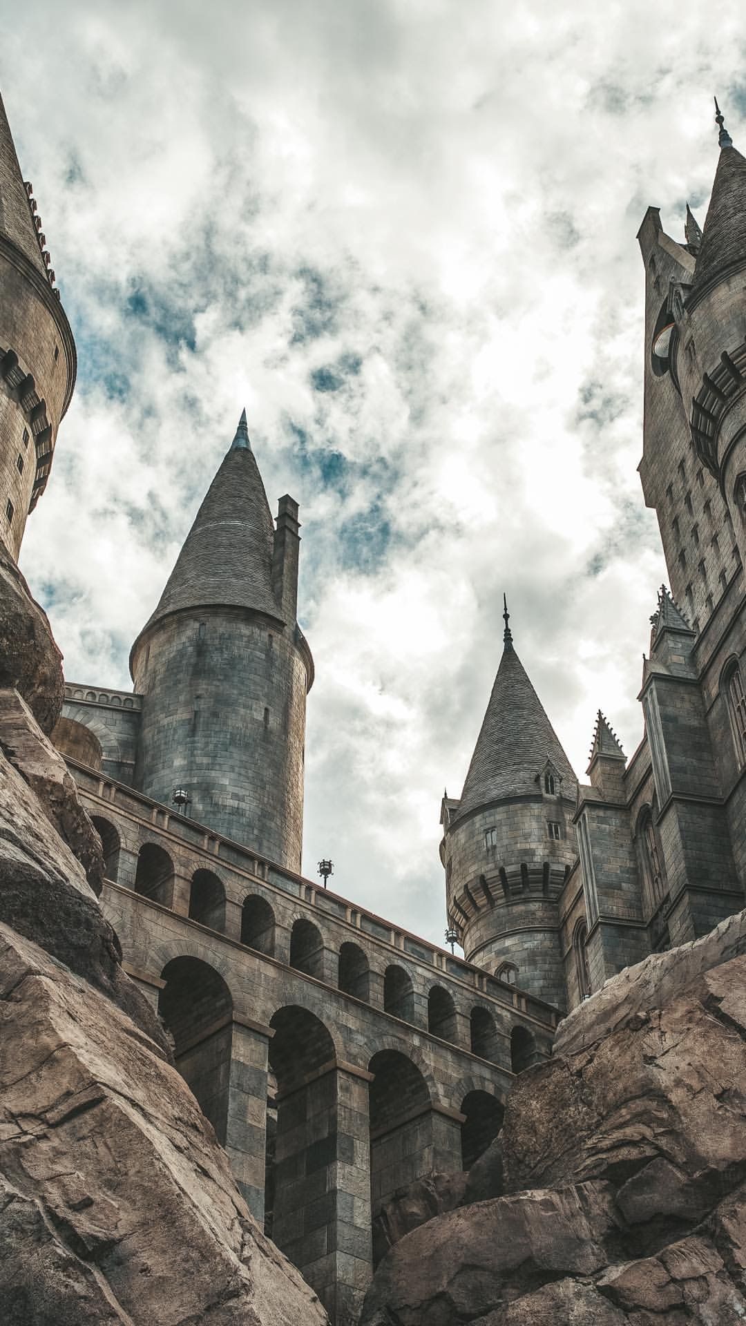 hogwarts iphone wallpaper,landmark,medieval architecture,architecture,building,historic site