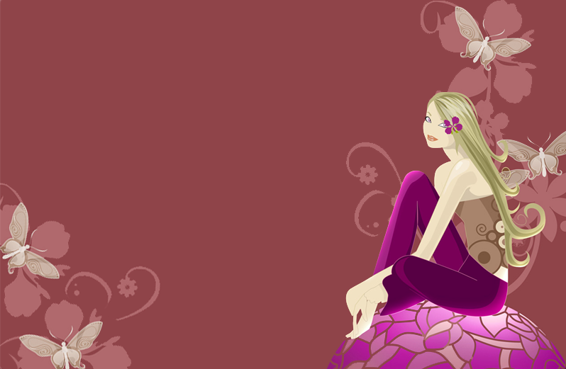 sfondo del desktop girly,rosa,illustrazione,viola,personaggio fittizio,pianta