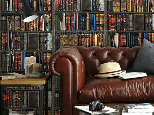 books wallpaper design,furniture,living room,room,library,interior design