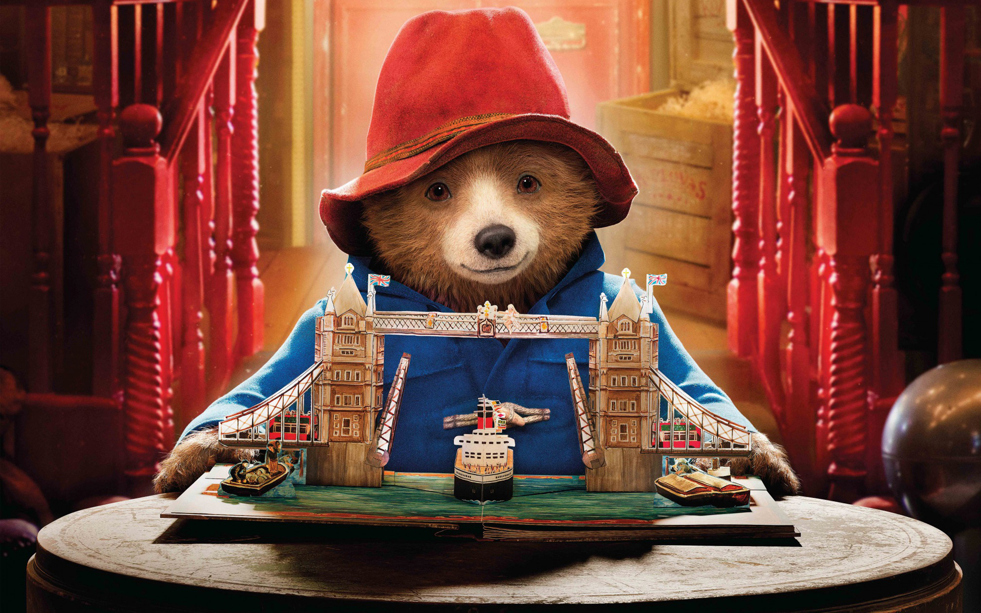 papier peint paddington,ours en peluche,jouet,chapeau,coiffures