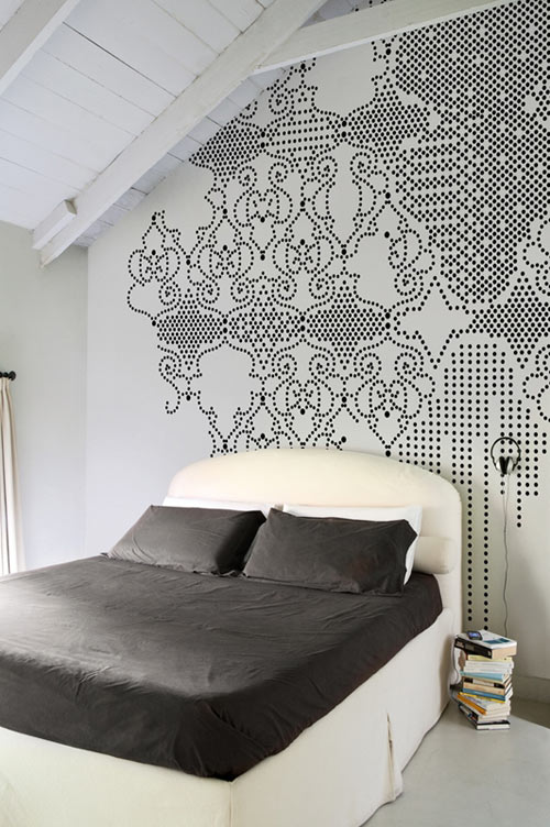 wall and deco wallpaper,bedroom,bed,room,wall,furniture
