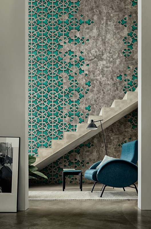 wall and deco wallpaper,turquoise,green,aqua,interior design,teal