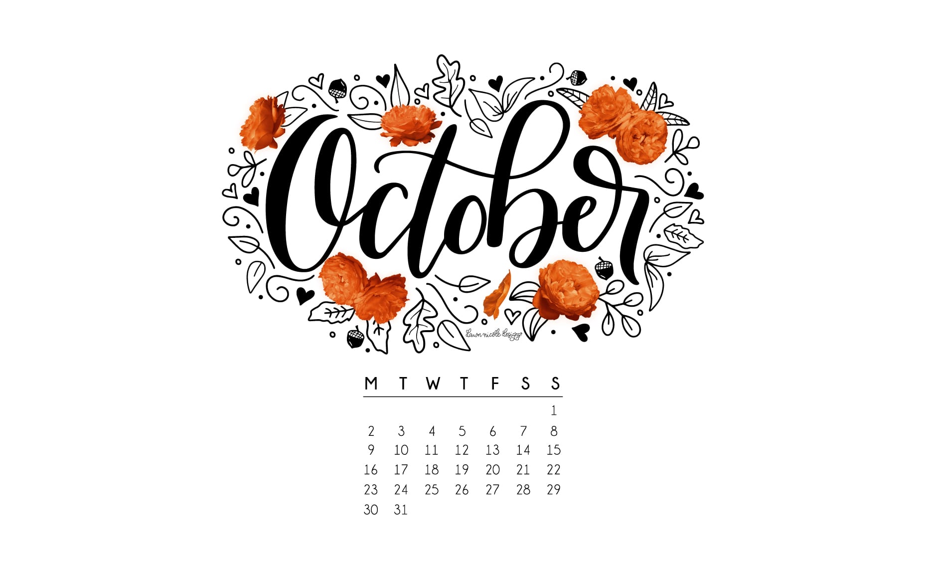 October calendar wallpaper wallpaperuse