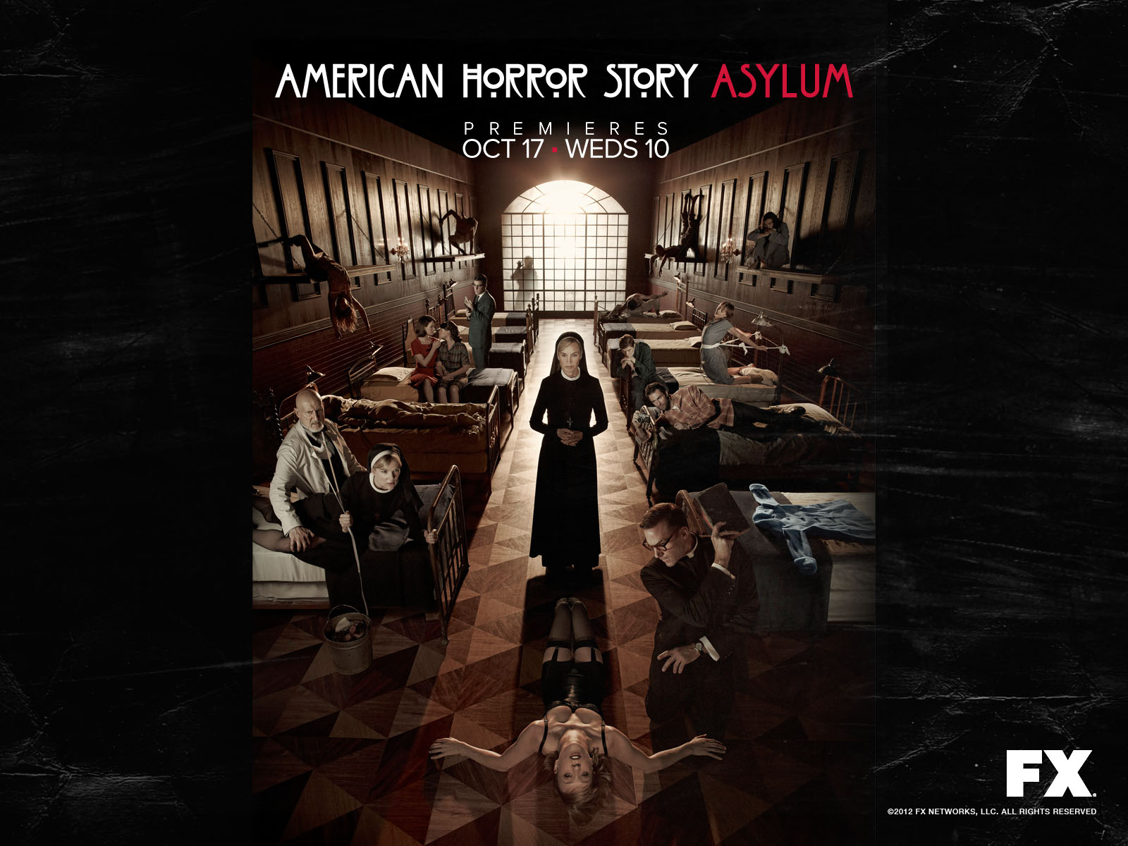 wallpaper american horror story,adventure game,darkness,font,photography,room