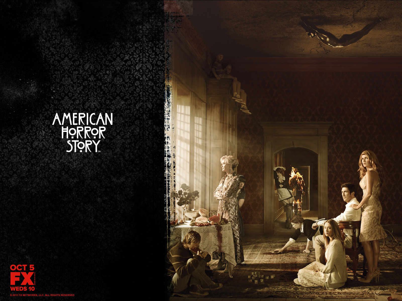 fondo de pantalla american horror story,juegos