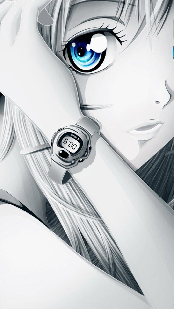 asus zenfone 2 laser wallpaper,cartoon,anime,eye,black and white,illustration