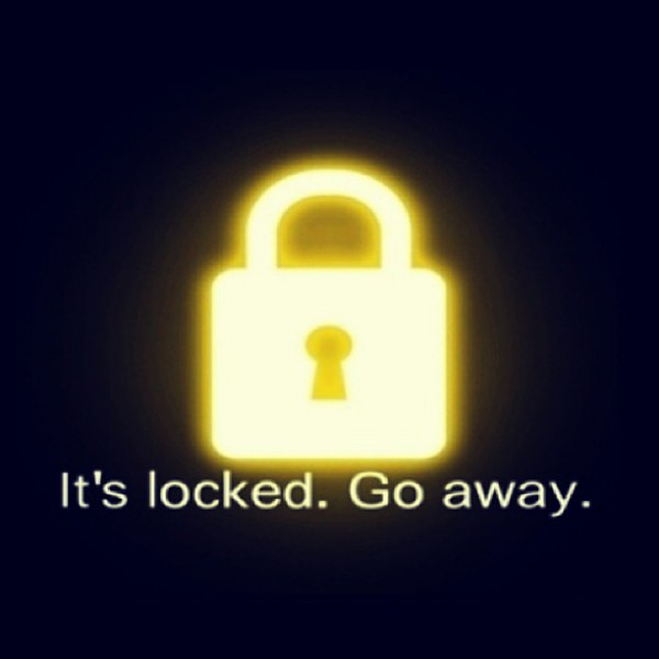 it's locked go away wallpaper,lock,light,padlock,yellow,lighting