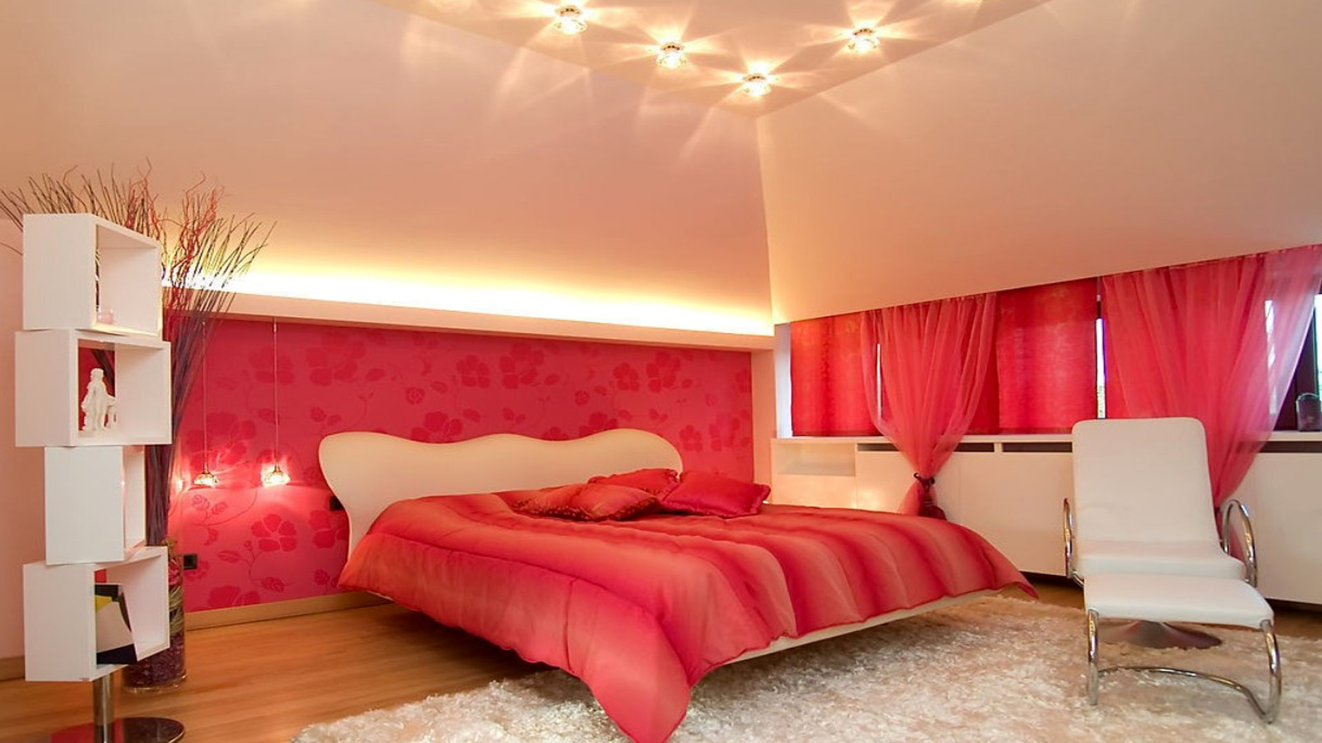 beautiful bedroom wallpaper,bedroom,furniture,room,bed,ceiling