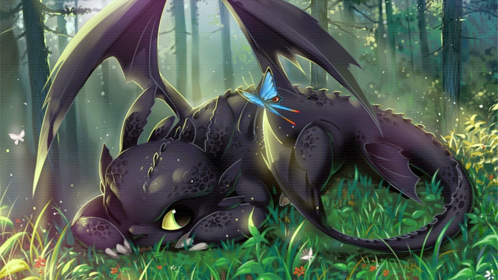 cute dragon wallpaper,grass,fictional character,plant,cg artwork,illustration