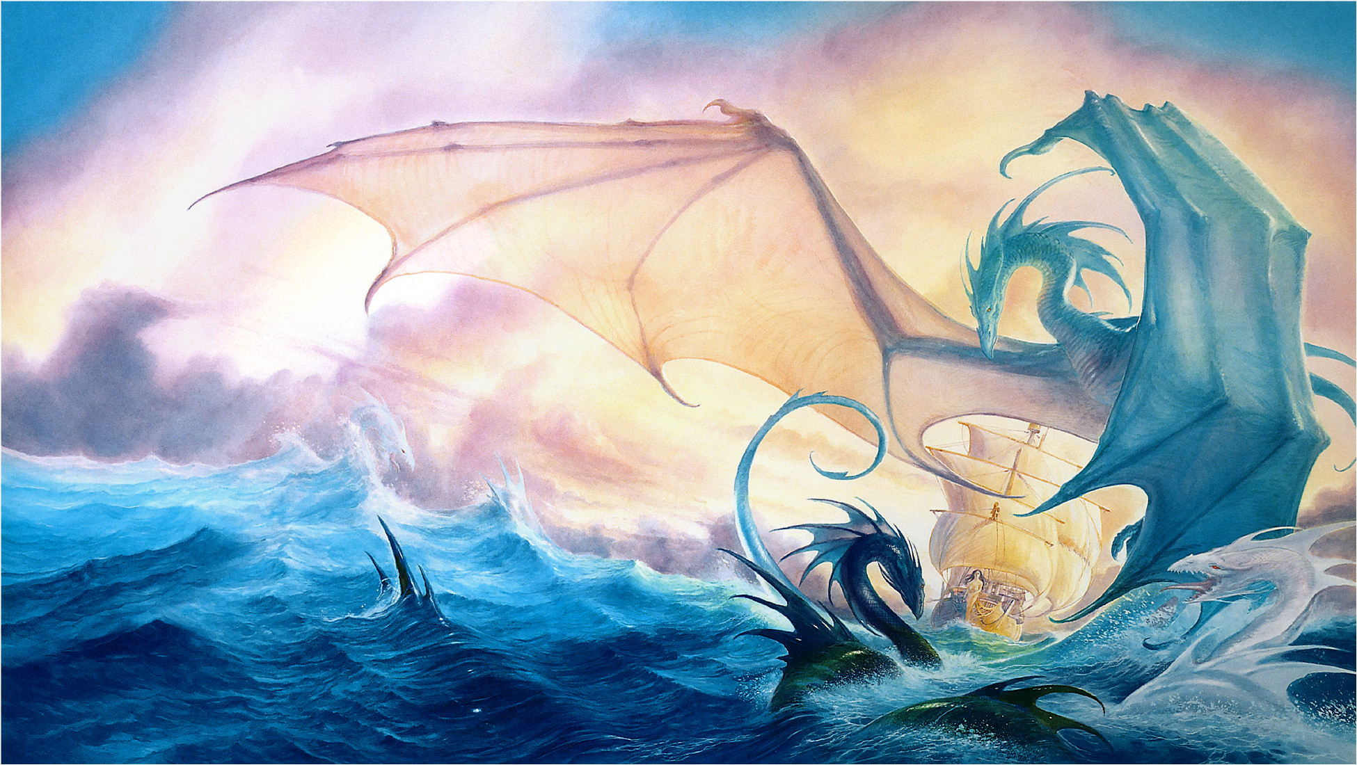 cute dragon wallpaper,dragon,cg artwork,fictional character,mythical creature,mythology