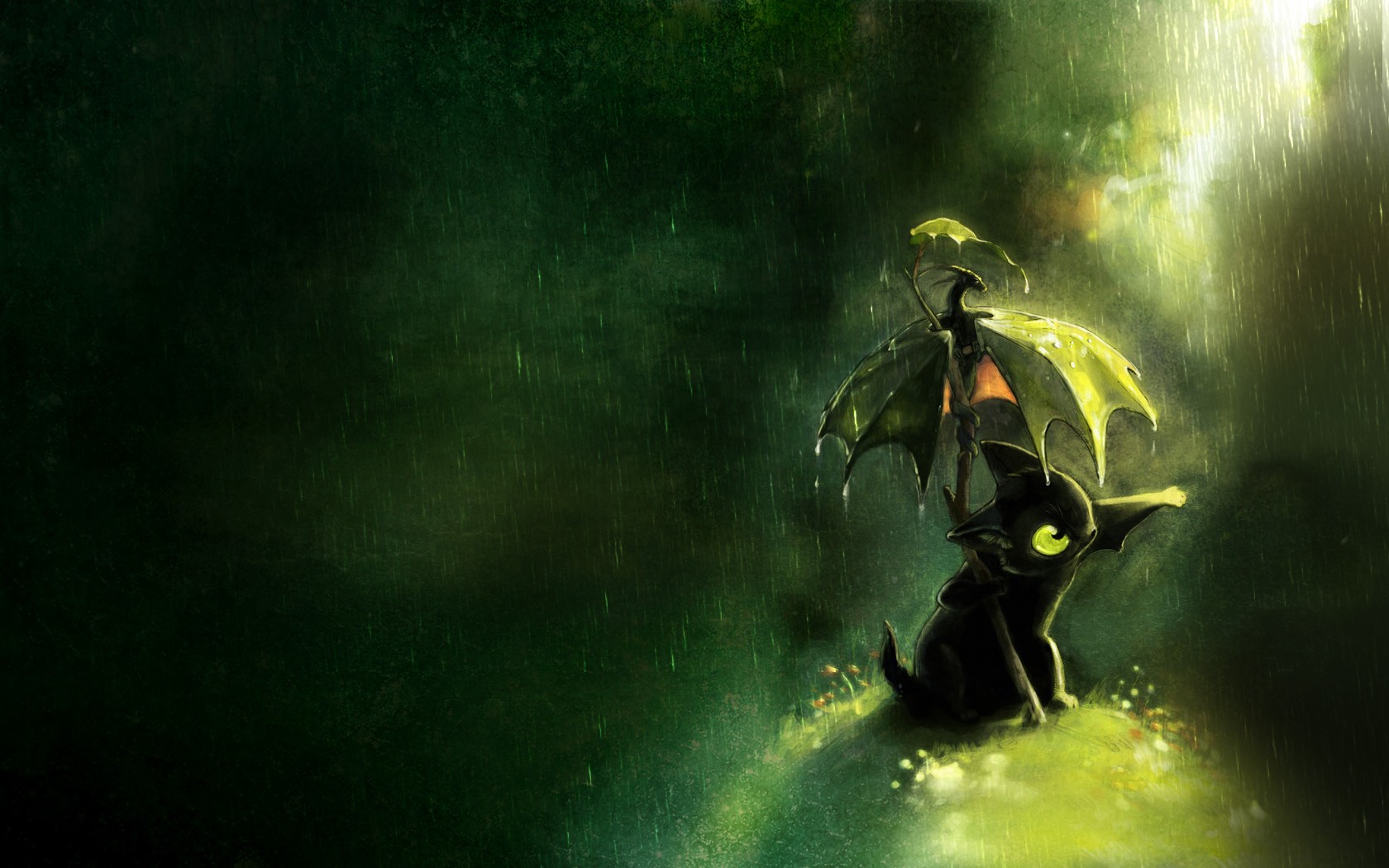 httyd wallpaper,green,demon,fictional character,illustration,cg artwork