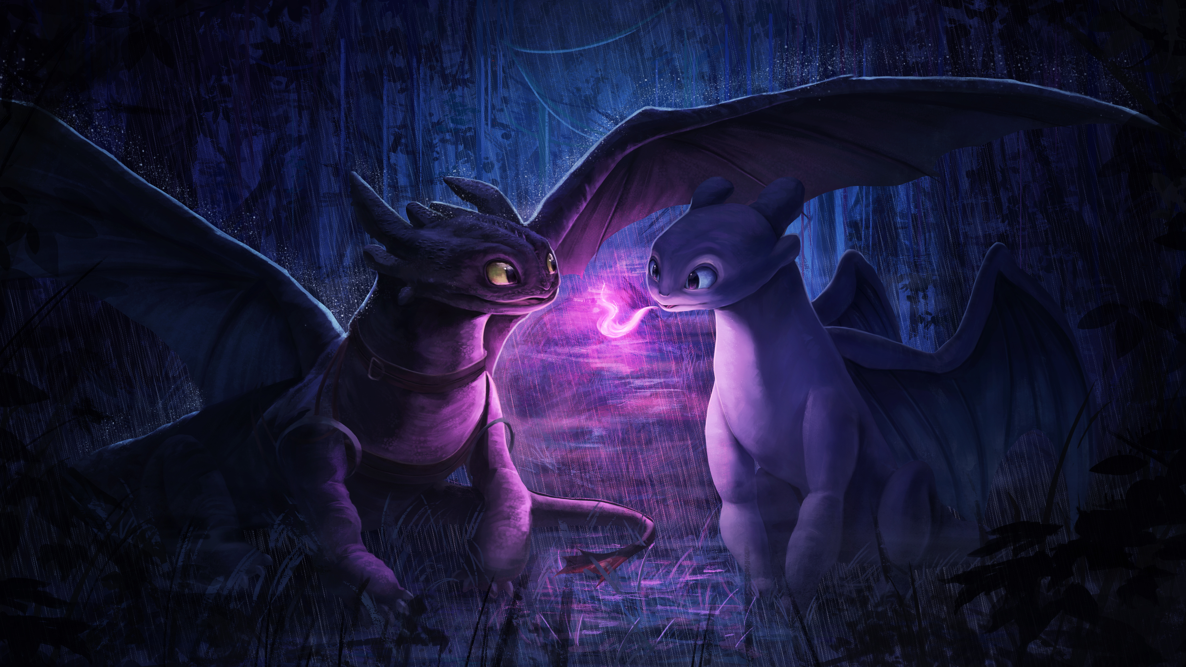 night fury wallpaper,dragon,darkness,fictional character,demon,illustration