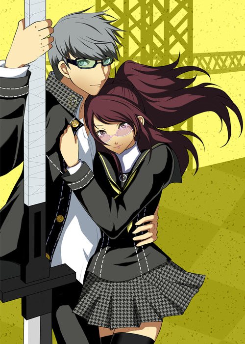 persona 4 phone wallpaper,cartoon,anime,long hair,illustration,black hair