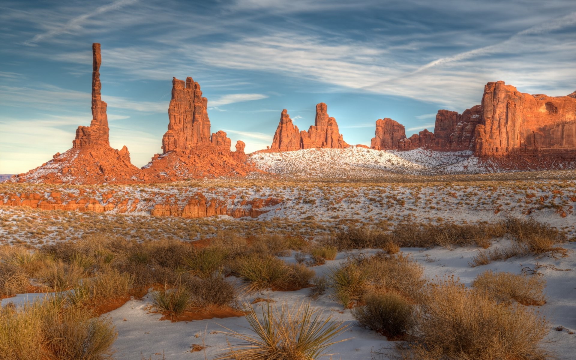 Monument Valley Arizona Utah Snow Navajo Tribal Park WallpaperUse