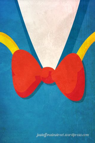 sfondo di donald duck per iphone,cravatta a farfalla,blu,arancia,rosso,giallo