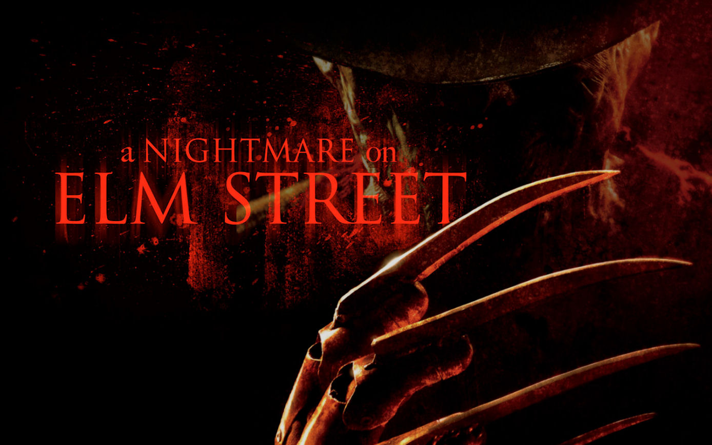 nightmare on elm street wallpaper,text,darkness,font,fiction,graphics