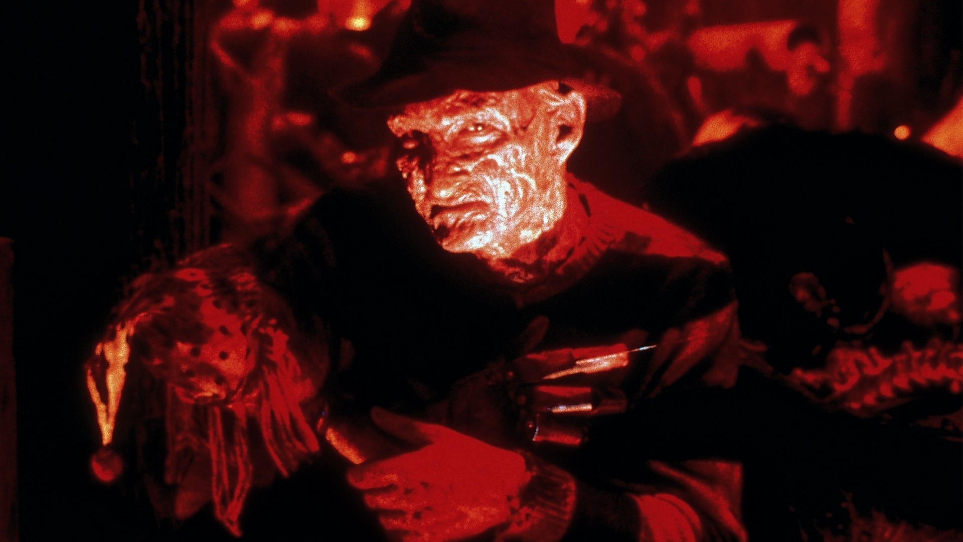 nightmare on elm street wallpaper,red,darkness,demon,fiction,fictional character