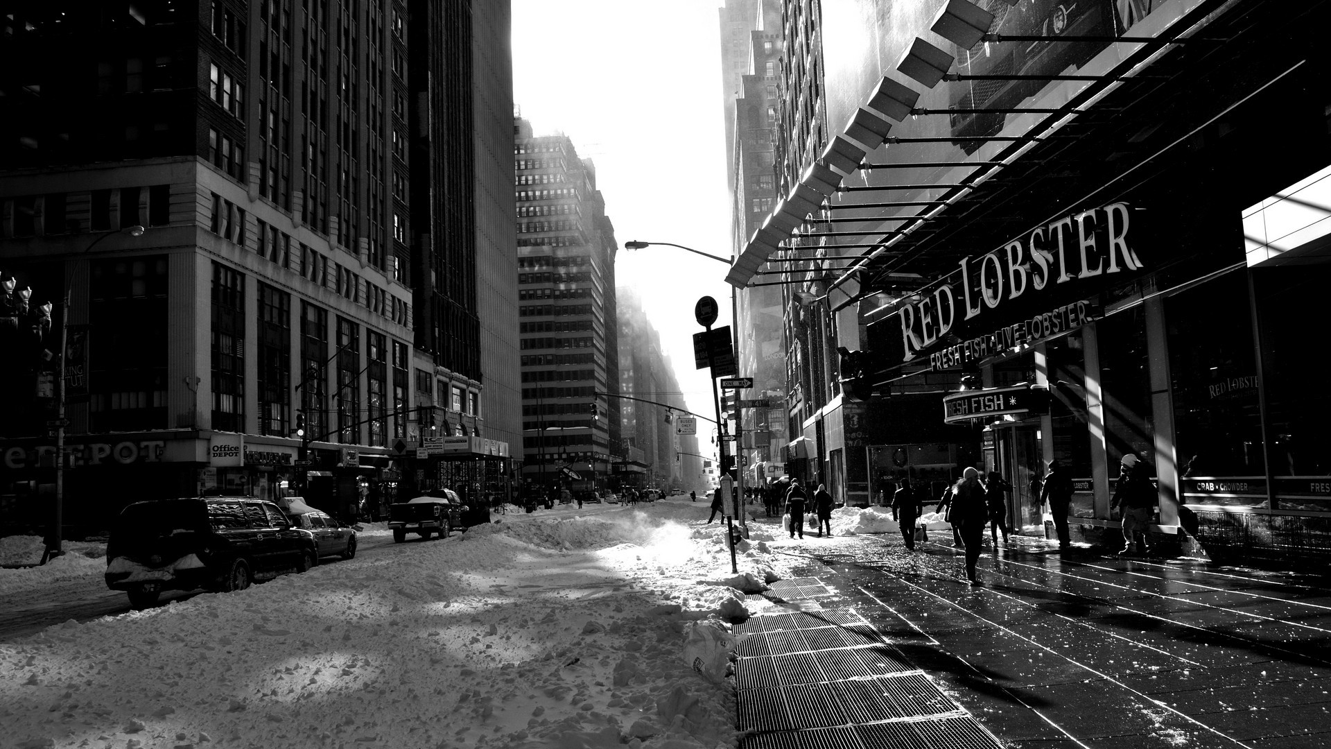 calle fondo de pantalla hd,blanco,negro,área urbana,calle,fotografía