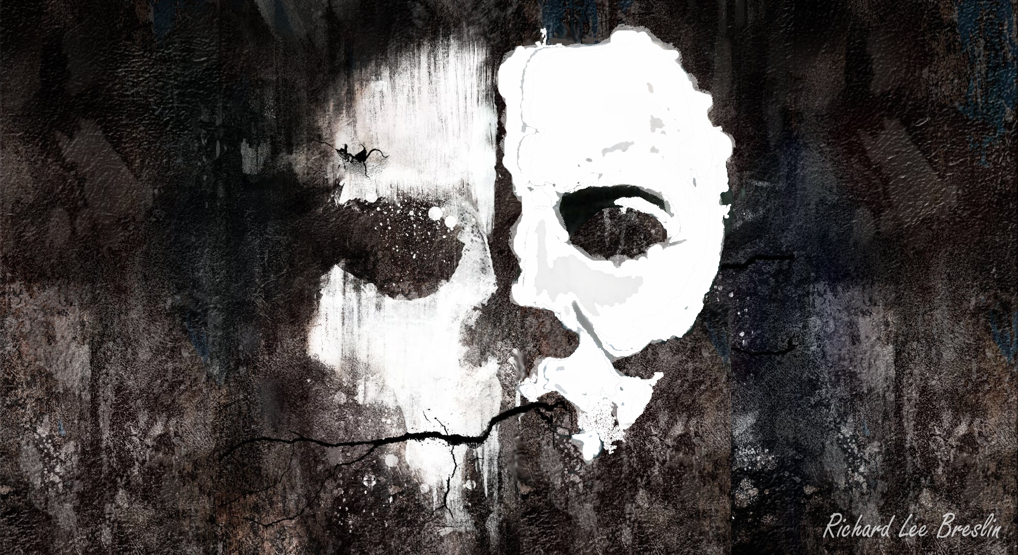 michael myers live wallpaper,occhio,albero,bianco e nero,fotografia,monocromatico