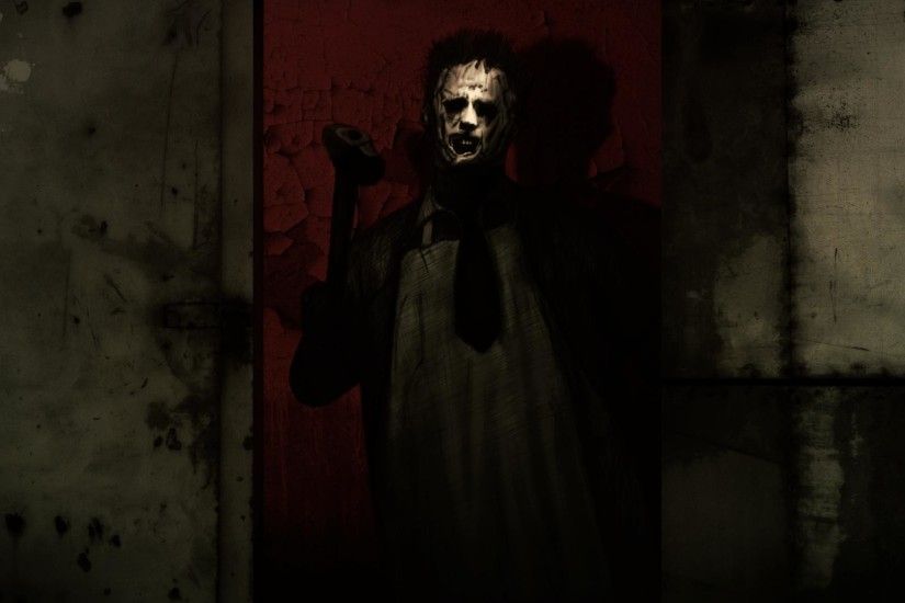 leatherface wallpaper,black,darkness,fiction,wall,room