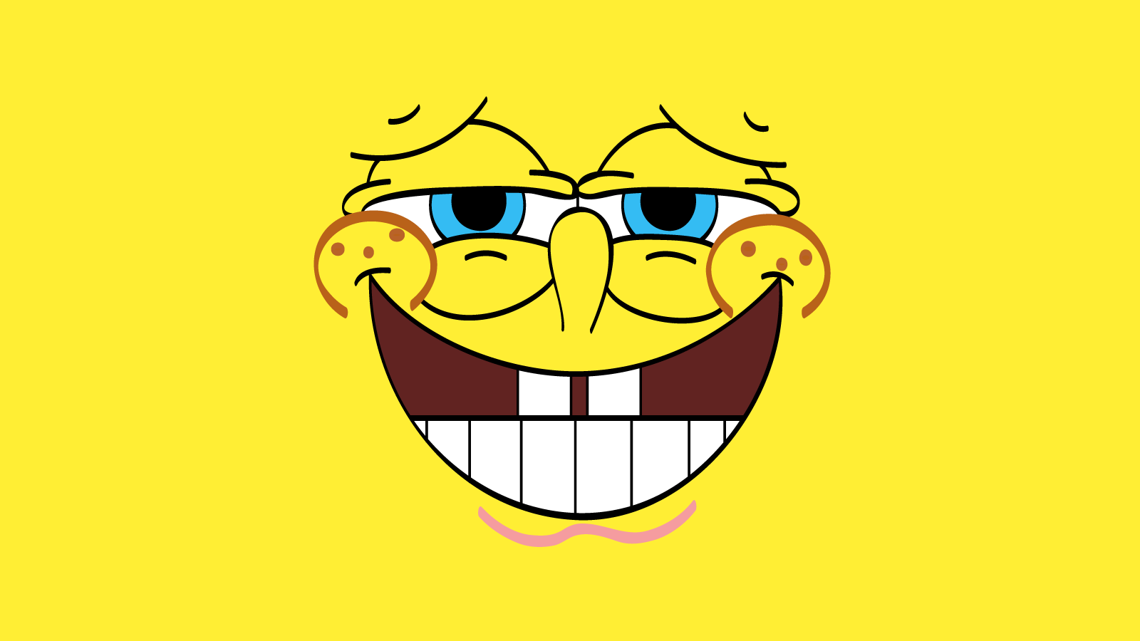 funny face wallpaper,cartoon,yellow,facial expression,smile,emoticon