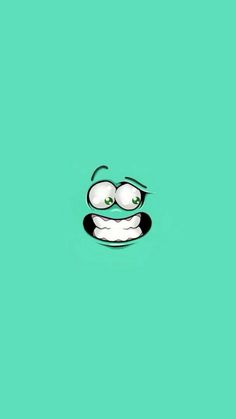 funny face wallpaper,cartoon,green,illustration,turquoise,animation