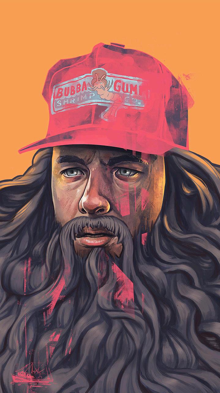 forrest gump fondo de pantalla,barba,bigote,ilustración,frente,arte