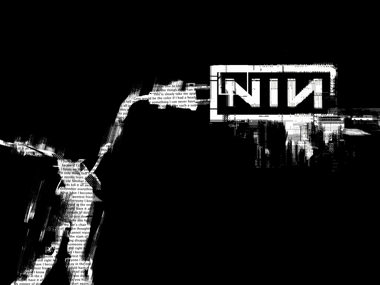 nine inch nails wallpaper,black,text,font,darkness,black and white