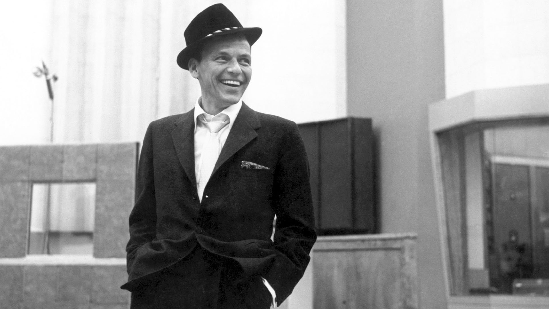 frank sinatra wallpaper,suit,standing,white collar worker,headgear,formal wear