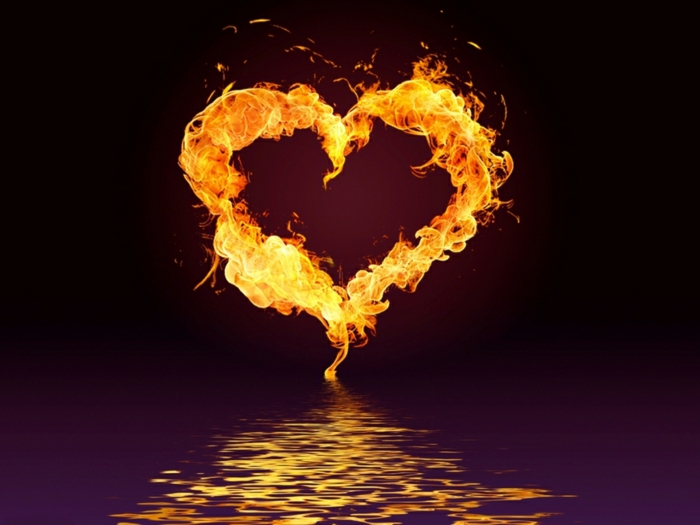 fondo de pantalla herz,corazón,amor,fuego,calor,fuente