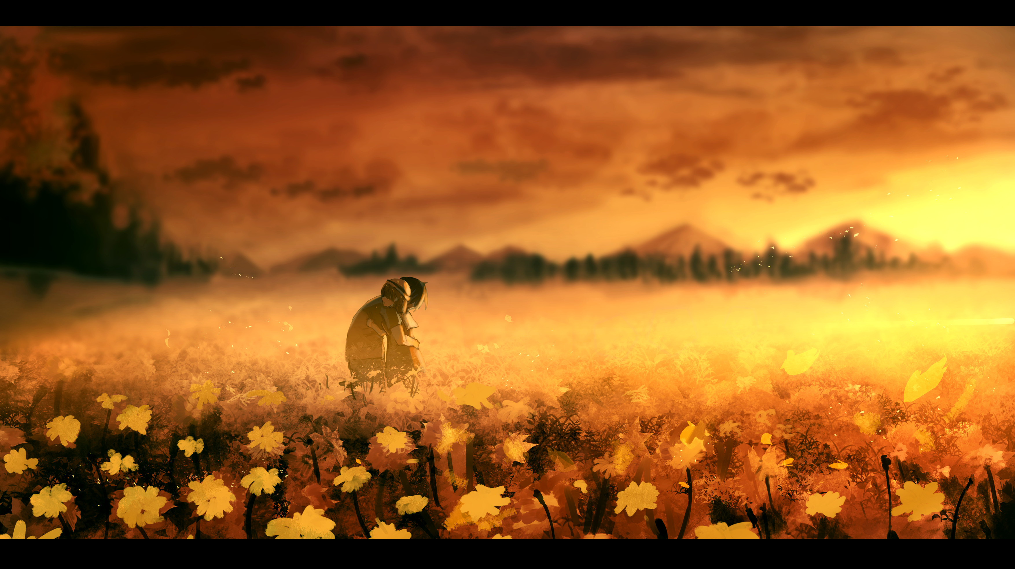 clannad after story wallpaper,nature,meerkat,wildlife,yellow,morning
