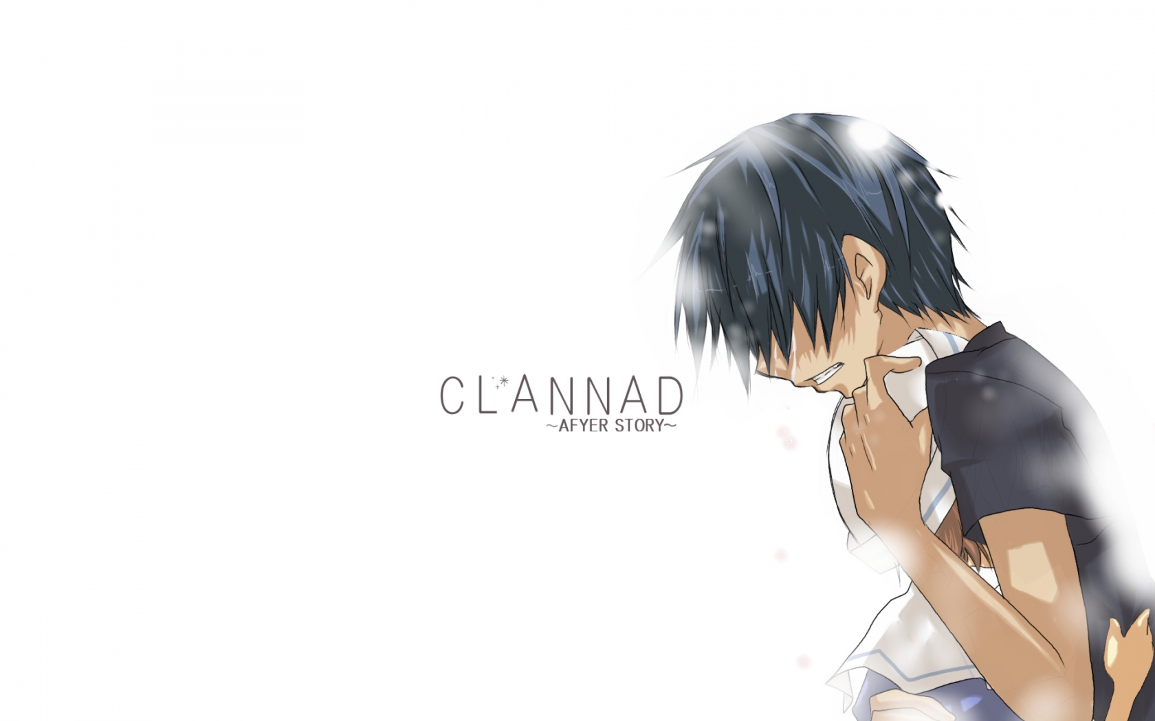clannad after story wallpaper,hair,shoulder,arm,hairstyle,anime
