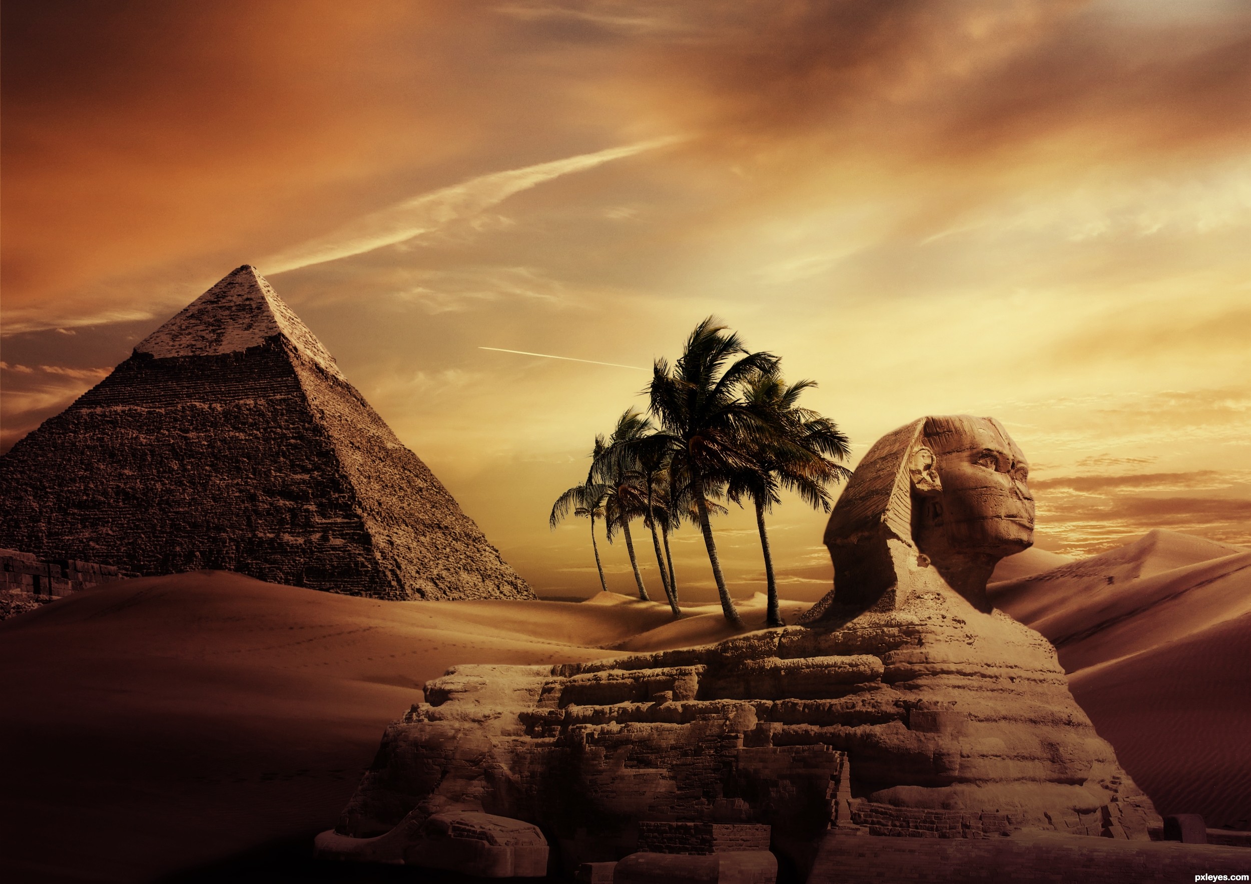 ancient egypt wallpaper,pyramid,nature,sky,landmark,archaeological site