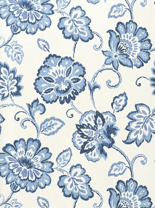 파란색과 크림 벽지,하얀,무늬,꽃 무늬 디자인,디자인,식물