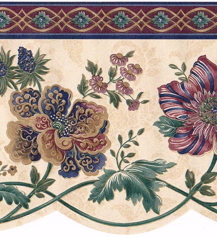 papier peint bleu et crème,plante,feuille,fleur,textile,modèle