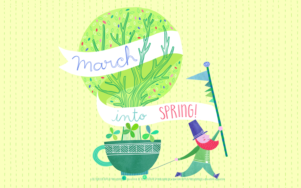 march desktop wallpaper,text,illustration,leaf,font,logo