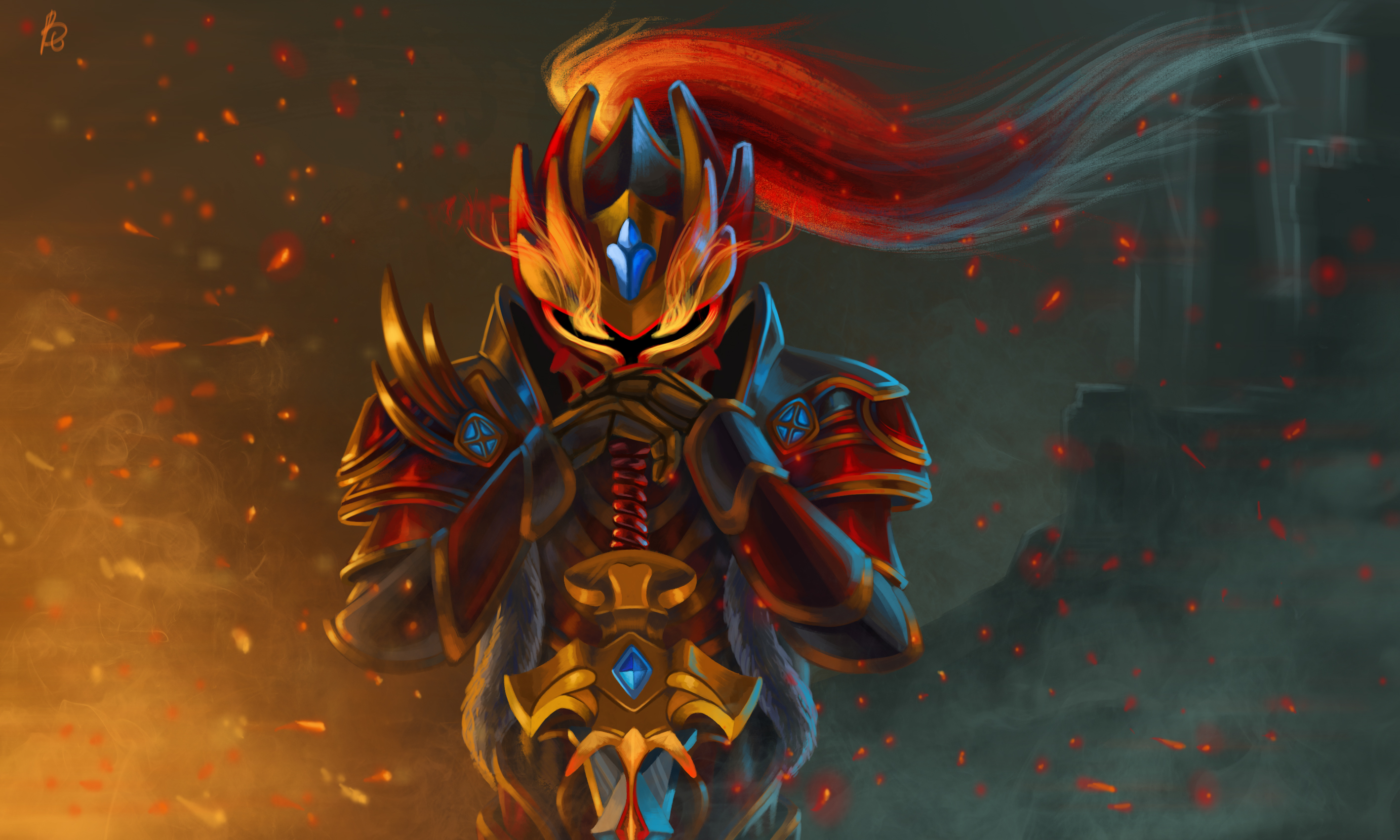 dragon knight wallpaper,demon,cg artwork,fictional character,illustration,art