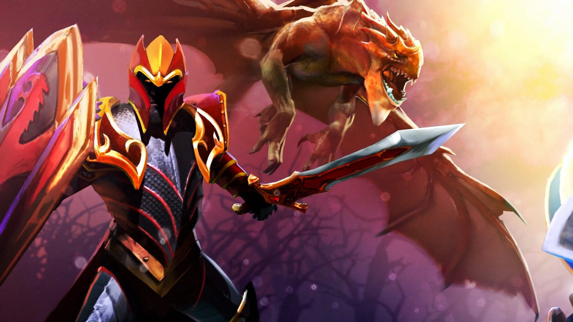 dragon knight wallpaper,fictional character,cg artwork,games,action adventure game,demon