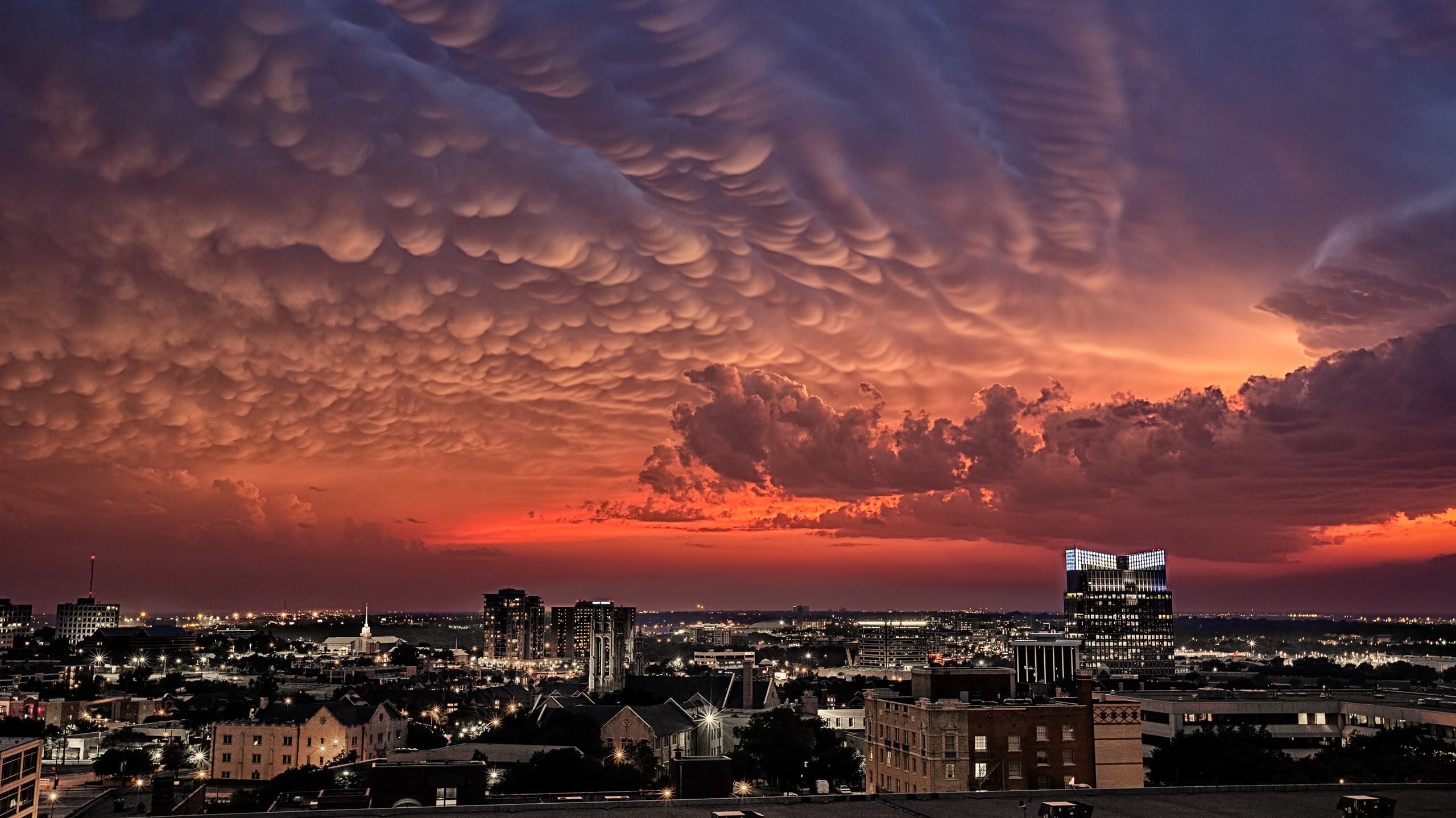 テキサステック壁紙,空,残照,雲,朝の赤い空,地平線