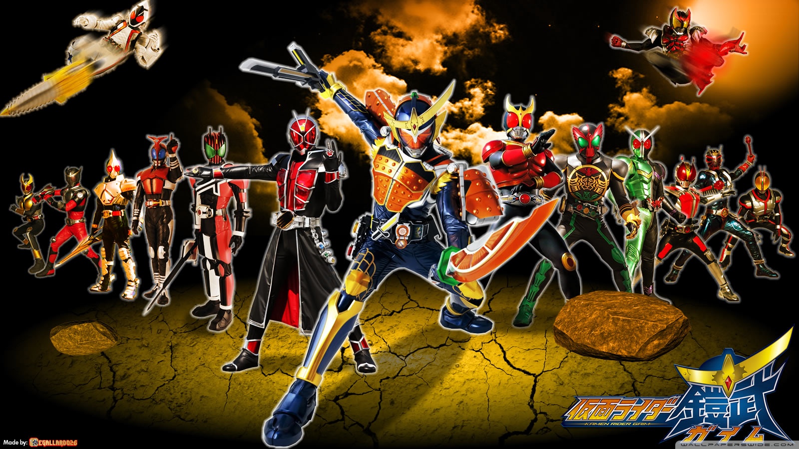 kamen rider gaim wallpaper,action figure,games,performance,event,fictional character