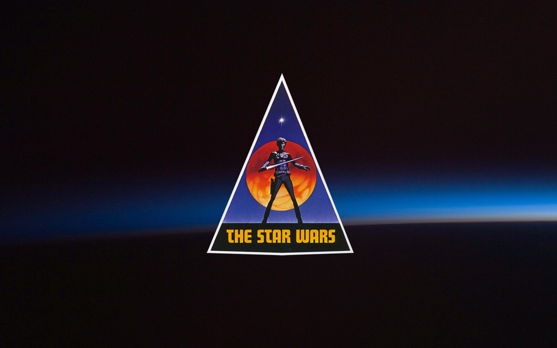 star wars logo wallpaper,triangle,logo,flag,font,graphics